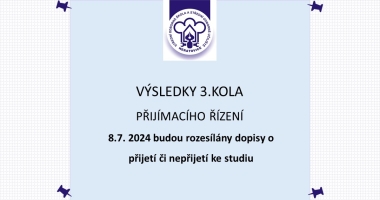 Výsledky 3. kola přijímacího řízení